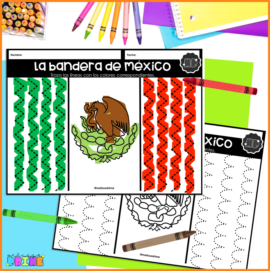 Bandera de México trazo