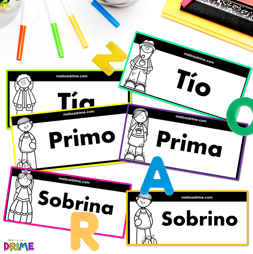La familia tarjetas