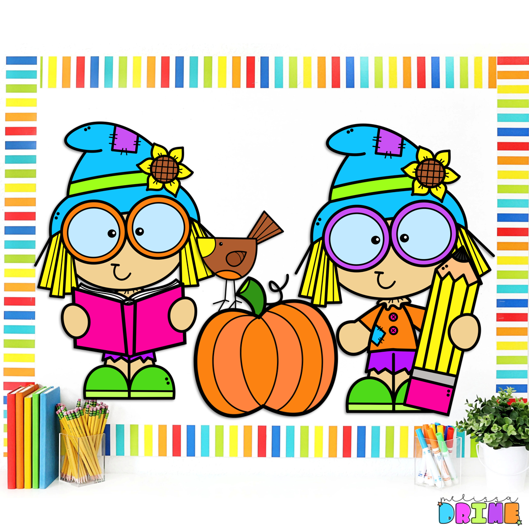 Decoración otoño | Espantapájaros escolar