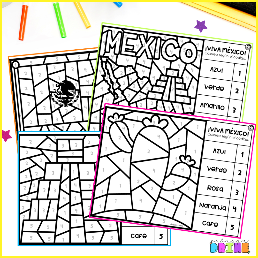 Colorea por código México