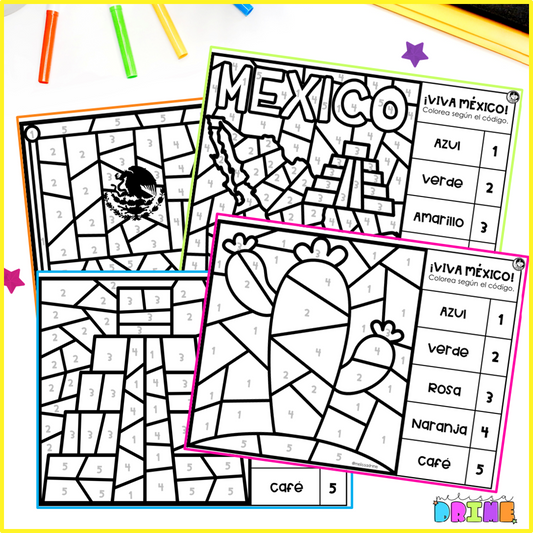 Colorea por código México