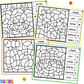 Hojas para colorear por código otoño