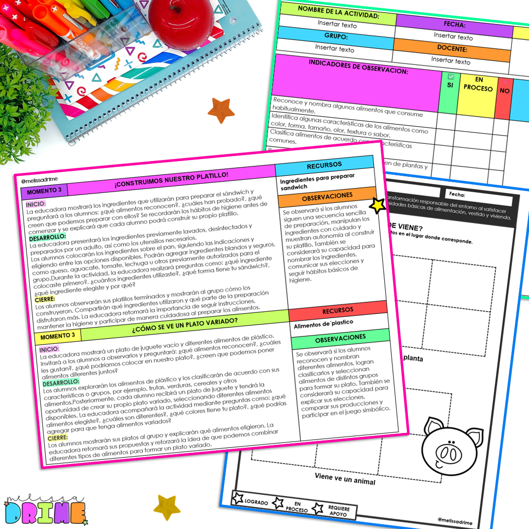 Pequeños chefs| Planeación 2° y 3° de Preescolar