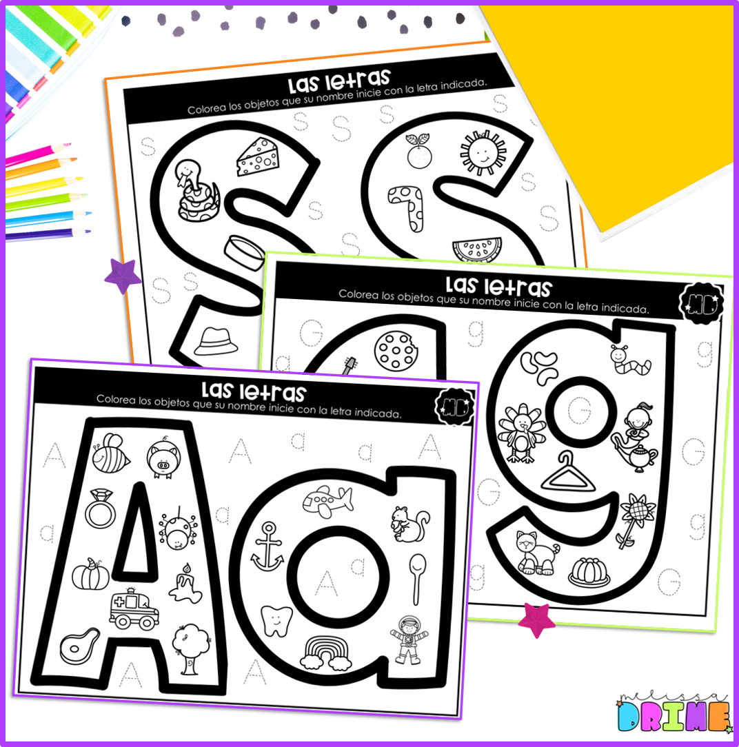 Hojas letras
