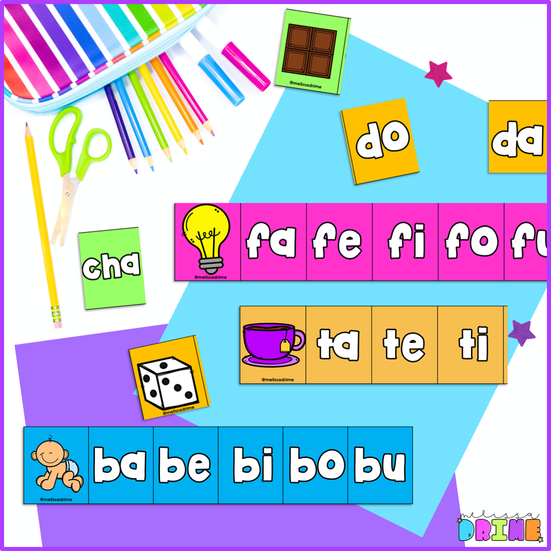 Tarjetas de silabas