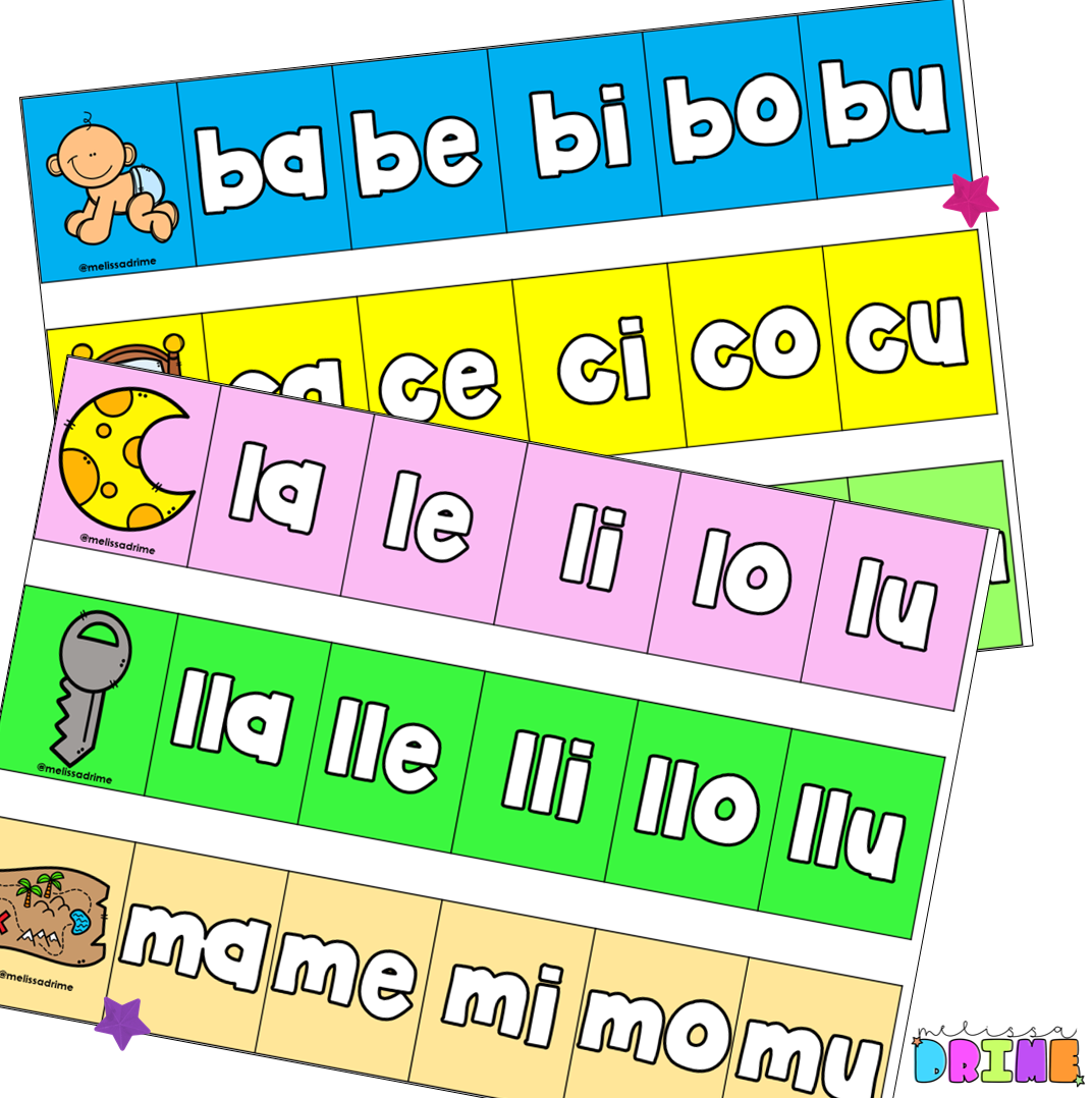 Tarjetas de silabas