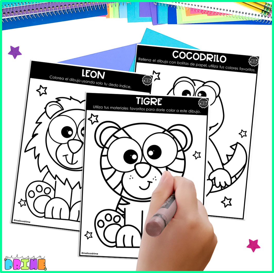 Cuadernillo animales para colorear