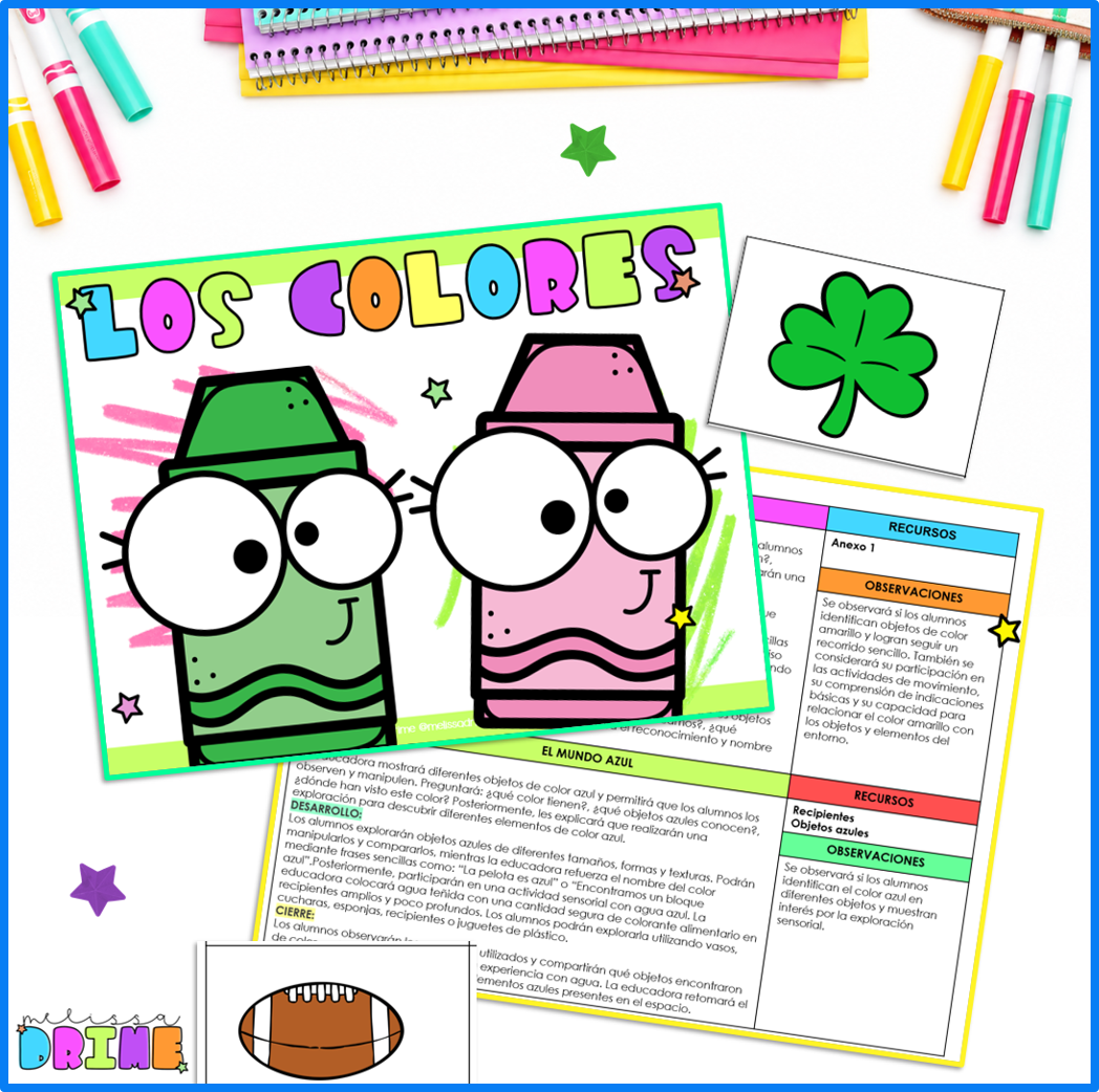 Los colores| Planeación 1° de Preescolar