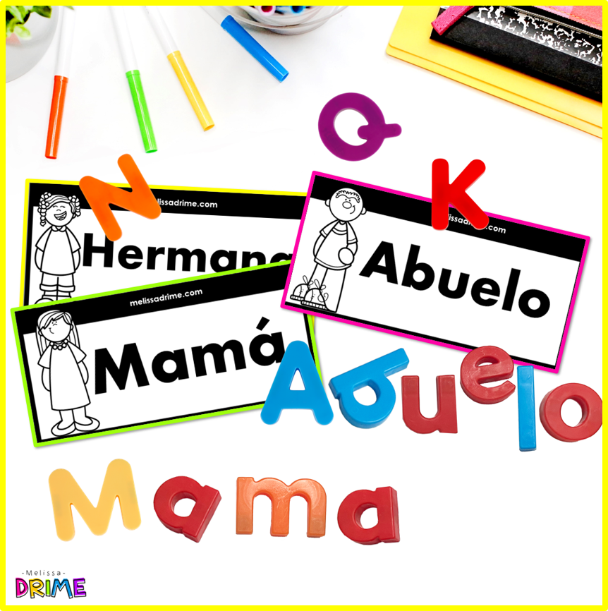 La familia tarjetas